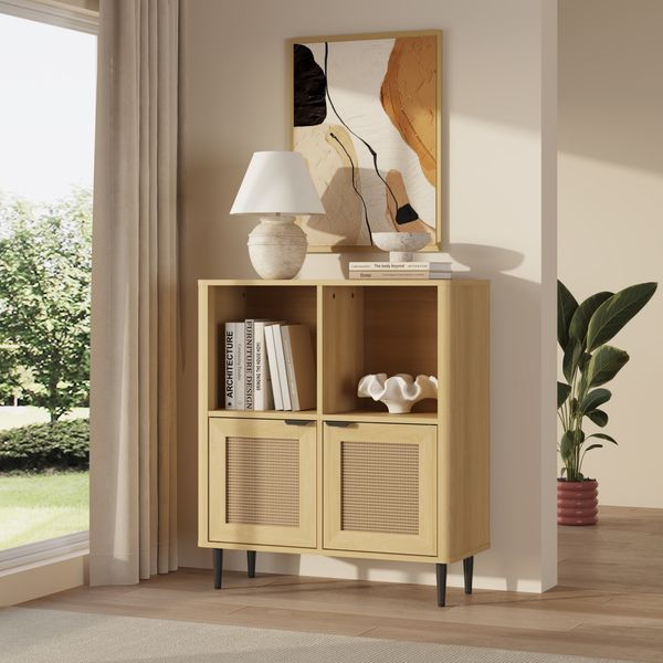 Kommode Lukhomso 85x75x30 cm Eicheoptik [en. casa]