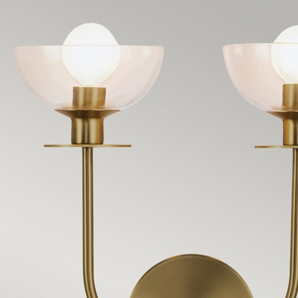 Elstead Lighting Sylvia Wandleuchte 2-flammig Gebürstetes Gold Bild 4