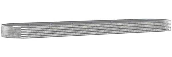 vidaXL Hochbeet Verzinkter Stahl 600x140x36 cm Silbern 319052