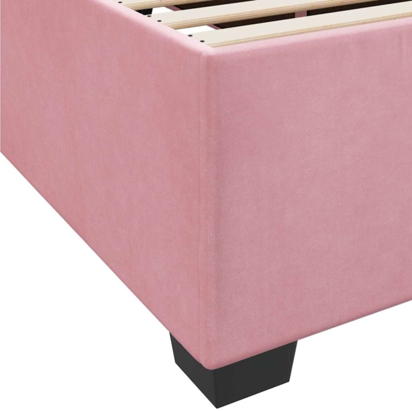 vidaXL Bettrahmen mit Matratze Rosa 90 x 190 cm Stoff 3399265 Bild 8
