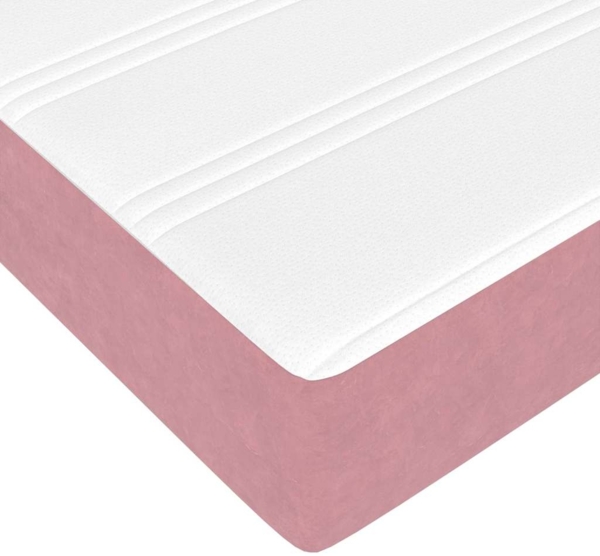 vidaXL Bettrahmen mit Matratze Rosa 90 x 190 cm Stoff 3399265 Bild 9