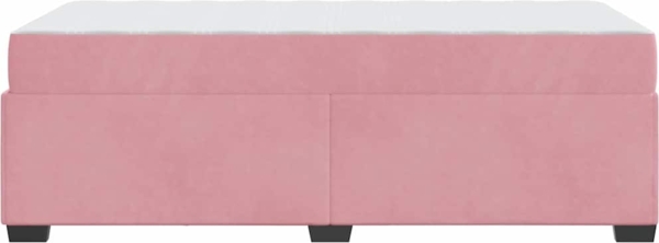vidaXL Bettrahmen mit Matratze Rosa 90 x 190 cm Stoff 3399265 Bild 6