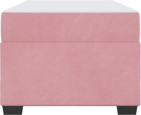 vidaXL Bettrahmen mit Matratze Rosa 90 x 190 cm Stoff 3399265 Bild 5