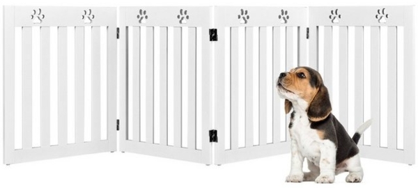 COSTWAY Absperrgitter Hunde 4 Paneelen 60cm Bild 4