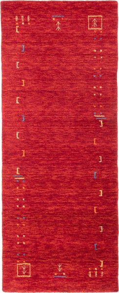 Gabbeh Teppich - Indus »Fenth« 200 x 80 cm - dunkelrot - läufer