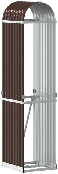 vidaXL Kaminholzunterstand Braun 40x45x170 cm Verzinkter Stahl 364568 Bild 2