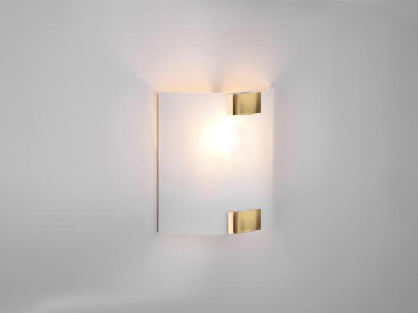 TRIO Leuchten LED Wandleuchte, LED wechselbar, Warmweiß, innen flach Lampenschirm-e Glas für Treppenhaus Designklassiker, Ø20cm