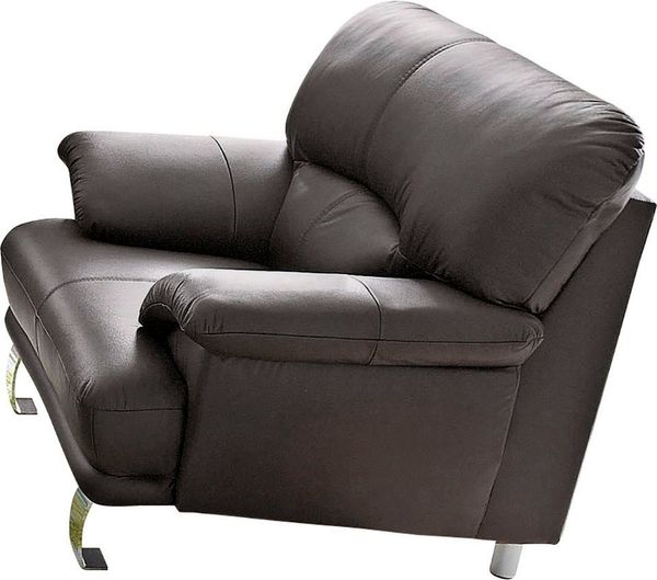 TRENDMANUFAKTUR Sessel Cecilia, Loungesessel im italienischen Design, hoher Sitzkomfort, bequeme Armlehnen und Rückenverarbeitung, attraktiver Metallfuß