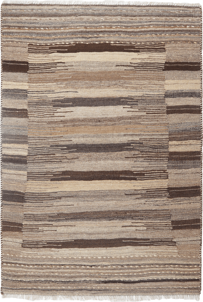 Looma 'Sepidar' Kelim Gashgai handgewebt, Schurwolle Braun, 108x157 cm