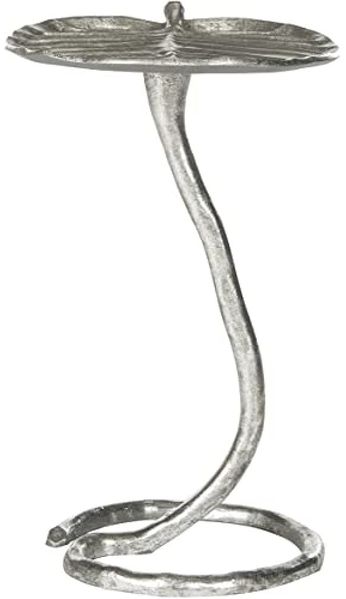 SAFAVIEH Glam Wooden Accent Table, in Silver, 33 X 38 X 53.34