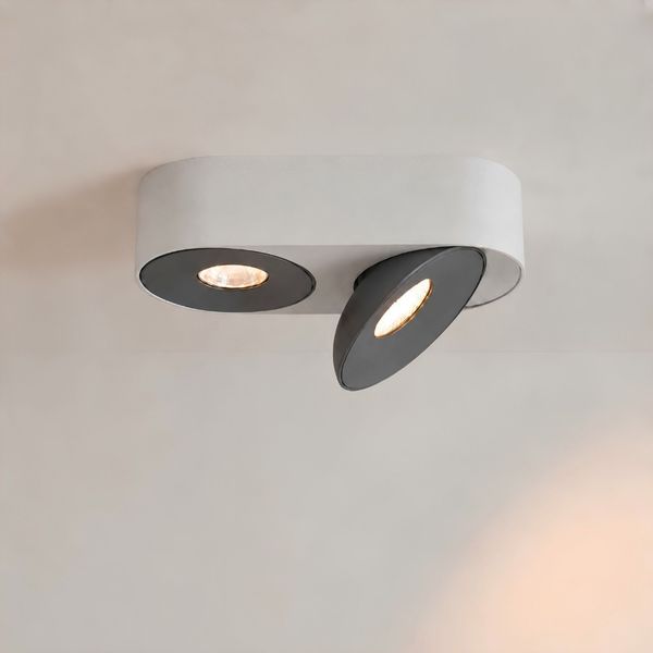 s.luce Santa Duo LED-Aufbaustrahler schwenkbar & dimmbar Weiß, Schwarz