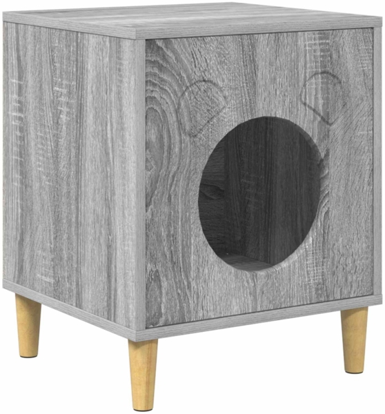 vidaXL Katzenhaus Graues Sonoma 42,5 x 40 x 53 cm Holzwerkstoff 8000677