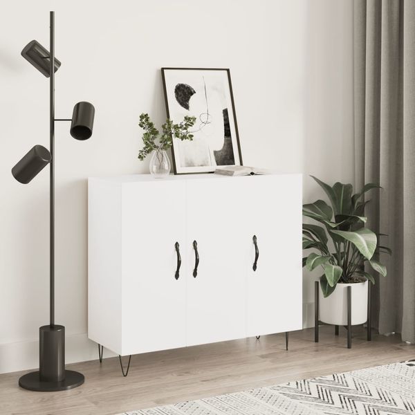 vidaXL Sideboard Weiß 90x34x80 cm Holzwerkstoff 828100
