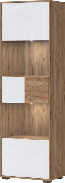 OTTO home Glasvitrine Stela (H/B/T): 193,6/62,1/40,6cm) mit Push-to-open und Soft-Close-Funktion