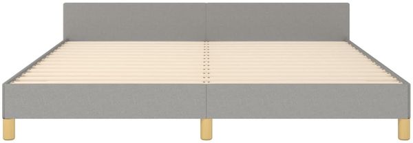 Bettgestell mit Kopfteil Hellgrau 160x200 cm Stoff [347423] Bild 5