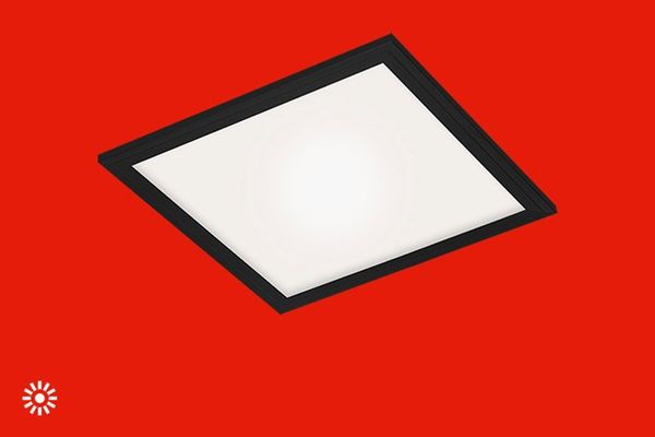 Briloner Leuchten - LED Panel, LED Deckenleuchte, Deckenlampe, Deckenstrahler, 12 Watt, 1. 300 Lumen, 4. 000 Kelvin, Weiß-Schwarz, 295 x 295 x 55 mm (LxBxH), 7191-015