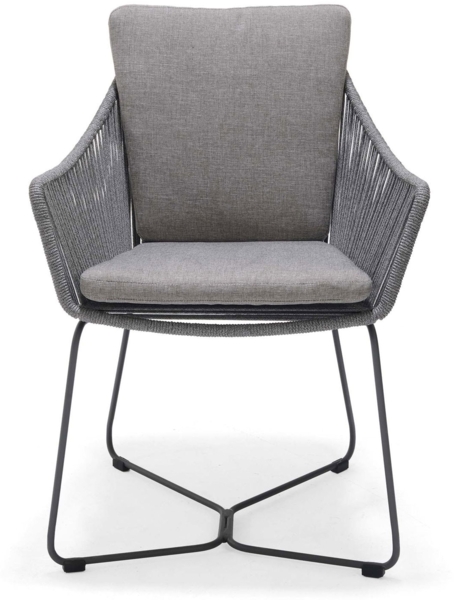 OPAL Sessel, inkl. Olefin Sitz- und Rückenkissen in Roasted Sesame Gestell aus Stahl in Graphit