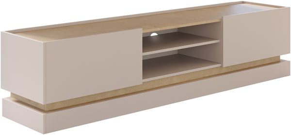 TV-Lowboard Zarpant 200 2K (Farbe: Sandbeige / Eiche Cremona)