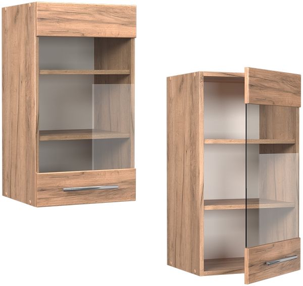 Küchenglasschrank Fame-Line Goldkraft Eiche 40 cm Vicco Bild 5