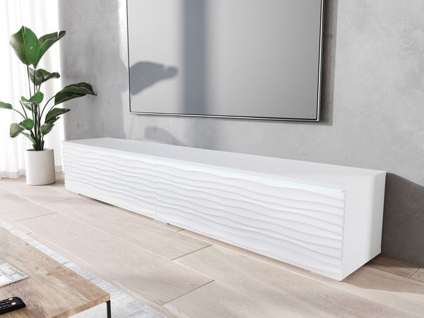 Home affaire Lowboard Vera, wahlweise mit oder ohne Beleuchtung, gefräste MDF Front mit 3D Effekt, stehend und hängend montierbar