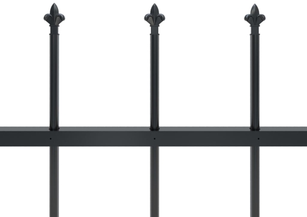 vidaXL Gartenzaun mit Speerspitze Stahl 1070 x 100 cm Schwarz 277616 Bild 3