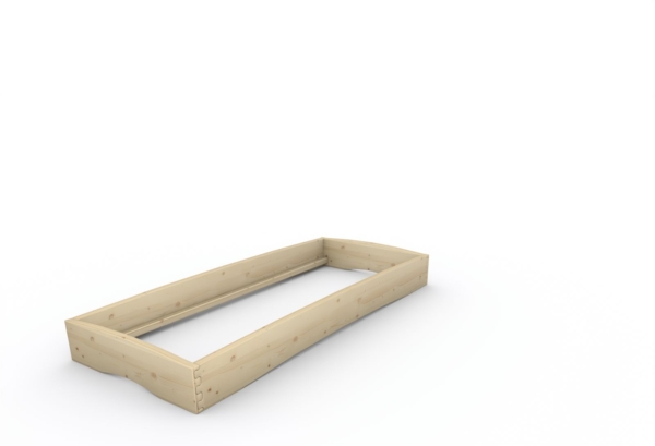 Holzbett (Fichte) "Rosi" 80 x 200 cm 20 cm ohne Kopfteil Massivholzbett Bett