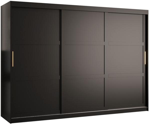 Kleiderschrank Kirtan Rotuni 1 250 (Farbe: Schwarz, Größe: 250 cm)