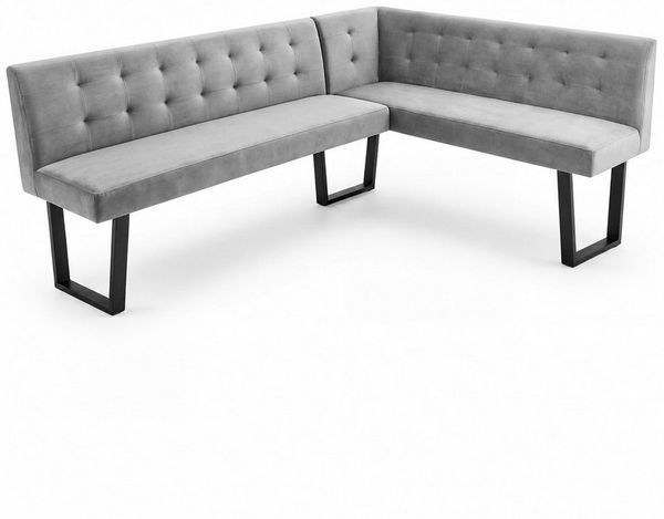 Jiexi Eckbank Ecksofa mit ausziehbarem Esstisch und Bank 228cm dickes Sitzkissen