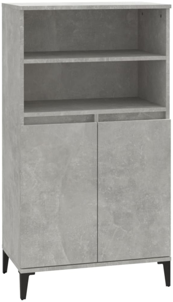 vidaXL Highboard Betongrau 60 x 36 x 110 cm Holzwerkstoff [821232]