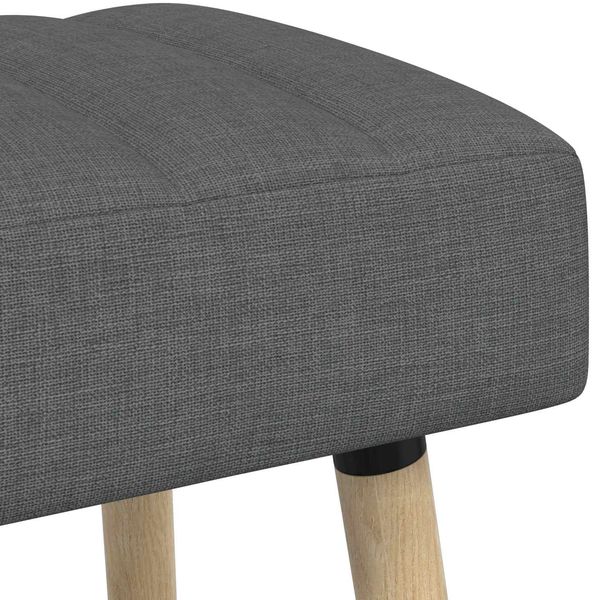 vidaXL Kanalgepolsterte Bank Dunkelgrau 60 x 40 x 45 cm Stoff 42038460 Bild 7