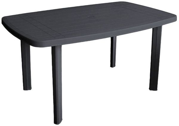 INDA-Exclusiv Küchentisch Gartentisch Weiß 140 x 90 x 72 cm