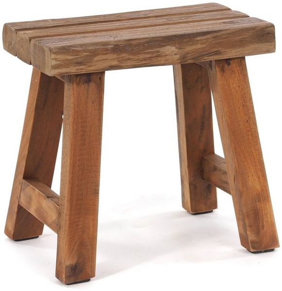 DESIGN DELIGHTS Hocker SITZHOCKER "RUSTIC", 41x42x24cm (HxBxT), Holz massiv, Holzhocker, F