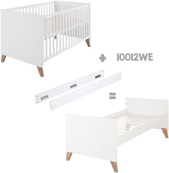 roba Kombi-Kinderbett 'Ole' 70 x 140 cm - 3-fach höhenverstellbar - 3 Schlupfsprossen - Weiß Bild 11