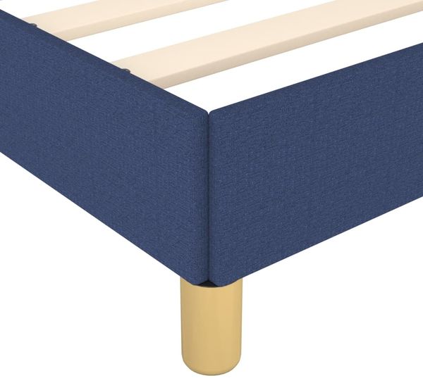 vidaXL Polsterbett mit Kopfteil Stoff Blau 120x200 cm Bild 8