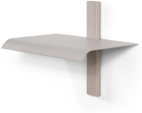 Spinder HOLA 1 Skandinavisches Stahl-Wandregal, Silky Taupe