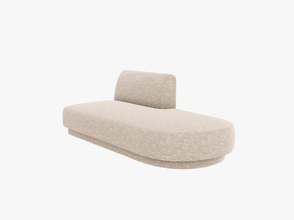 Micadoni 2-Sitzer Sitzmodul offen Miley Rechts Chenille Haga Beige