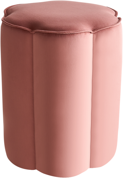 Pouf TAPPEN Samtstoff Rosa