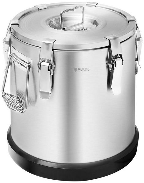 Royal Catering Thermobehälter 22 L Thermobox Warmhaltebehälter Thermoport Edelstahl Speise Getränke, Edelstahl, verschiedene Größen
