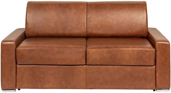 Vente-unique - CALITO Sofa Leder Braun - B 223 cm94 cm x H 99 cm x L 216 cm