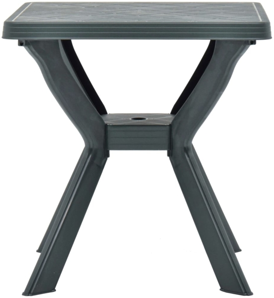 vidaXL Bistrotisch mit Ablage, Kunststoff grün, Ø 70 x H 72 cm
