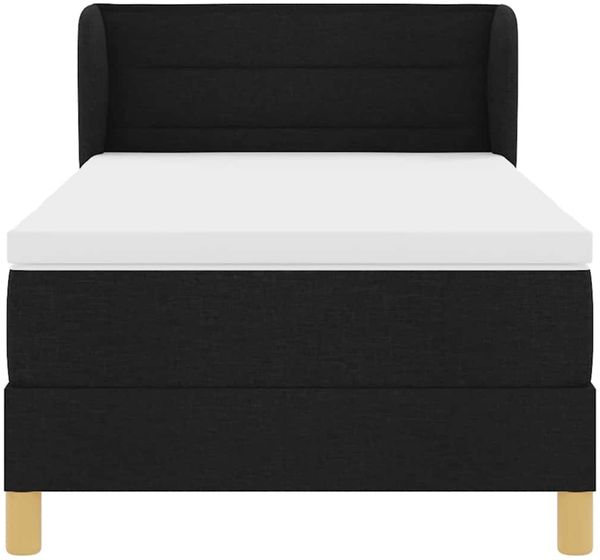 vidaXL Boxspringbett mit Matratze Schwarz 80 x 200 cm Stoff 3340117 Bild 6