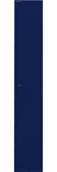 Bisley Garderobenschrank Office, 1 Abteil, 1 Fach, T 457 mm, Farbe oxfordblau