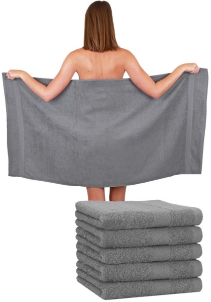 Betz Handtücher 6 Stück Duschtücher Duschtuch Set Größe 70x140 cm Premium, Baumwolle (Set, 6-St), Farbe anthrazit Bild 1