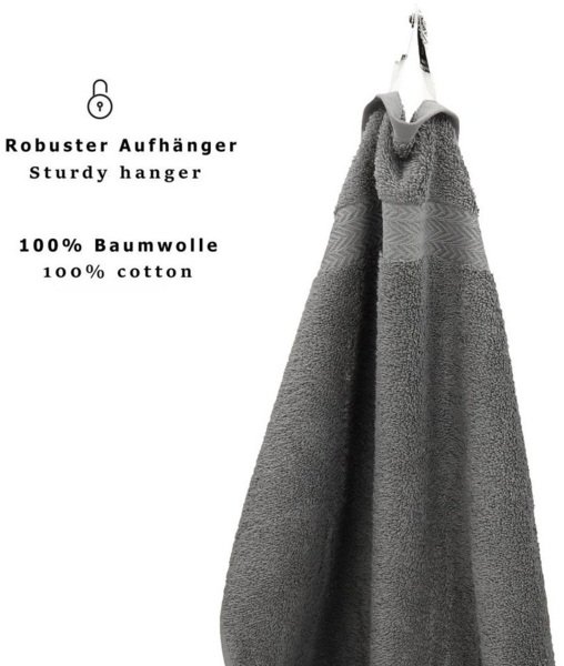 Betz Handtücher 6 Stück Duschtücher Duschtuch Set Größe 70x140 cm Premium, Baumwolle (Set, 6-St), Farbe anthrazit Bild 2