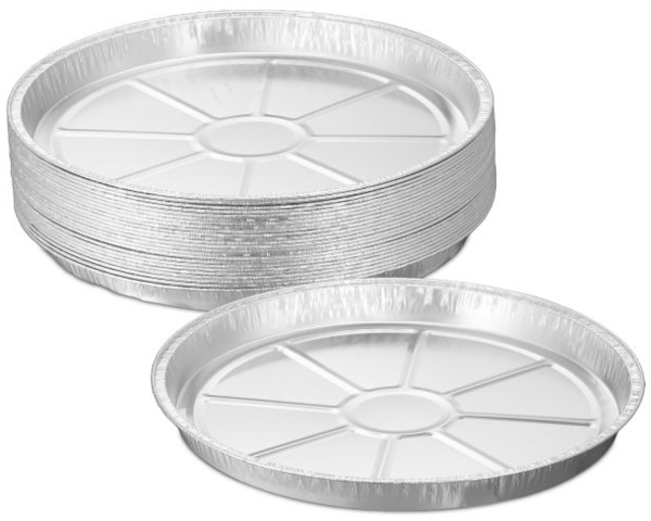 Relaxdays Runde Aluschalen im 25er Set, Aluminium Silber, 3 x 27,5 cm