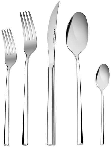 Karaca Besteck-Set Karaca Tivoli, 60-teiliges Besteckset für 12 Personen, Verpackt, Rosa (60-tlg), 12 Personen, 18/10 Edelstahl, bruchfest rostfrei