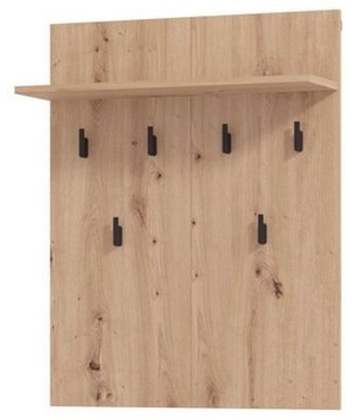 INOSIGN Garderobenpaneel Landes, Wandregal mit Haken, Wandgarderobe, Aufhänger, mit Regal, Höhe 83 cm, in Artisan Eiche