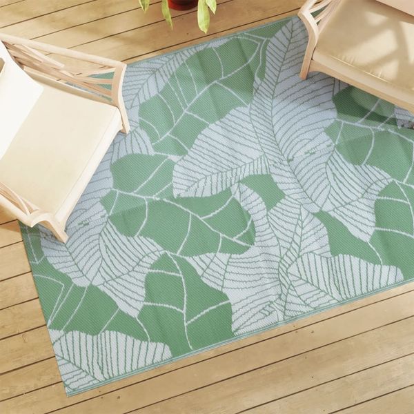 vidaXL Outdoor-Teppich ARAKIL Grün 140x200 cm PP 368586