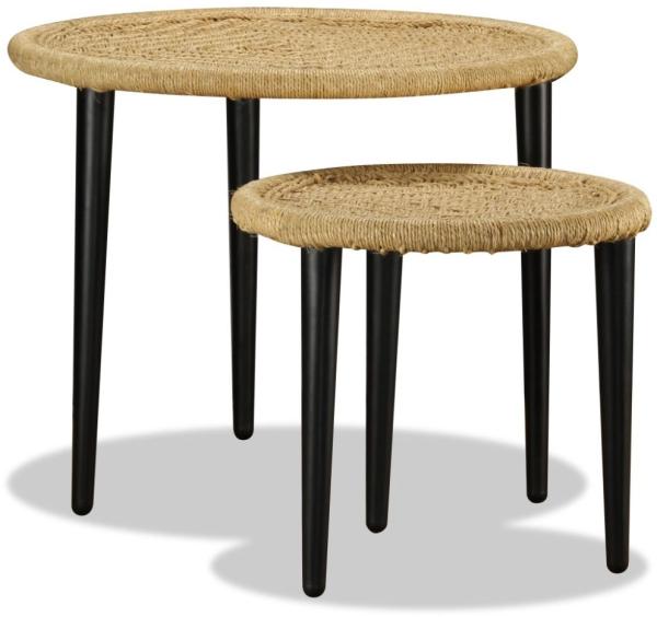 vidaXL Couchtisch-Set 2-tlg. Naturjute 244218