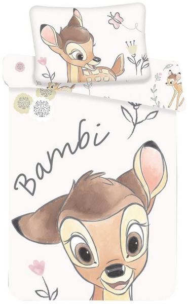 Bambi Baby Kinder Bettwäsche Set 100 x 135 cm + 40 x 60 cm 100 % Baumwolle